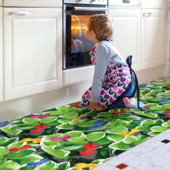 Küchenläufer Küchenteppich Läufer Flur Teppichläufer Fliesengarten Mehrfarbig 80cm Breit