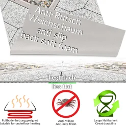 Küchenläufer Küchenteppich Läufer Flur Teppichläufer Hundemotiv Mehrfarbig 80cm Breit
