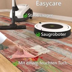 Küchenläufer Teppich Läufer Flurteppich waschbar rutschfest Holzoptik Breite 65cm