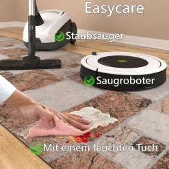 Küchenläufer Teppich Läufer Flurteppich waschbar rutschfest Steine Breite 65cm