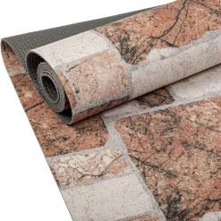 Küchenläufer Teppich Läufer Flurteppich waschbar rutschfest Steine Breite 65cm