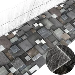 Küchenläufer Teppichläufer Flur Läufer abwaschbar Küchenteppich rutschfest Holz Grau
