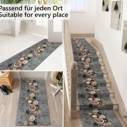 Küchenläufer Teppich Läufer Flurteppich waschbar rutschfest Gewürze Breite 65cm