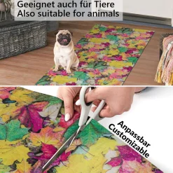 Küchenläufer Teppich Läufer Herbst Flurteppich waschbar rutschfest
