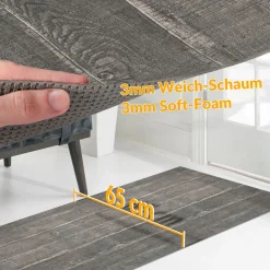 Küchenläufer Teppich Läufer Küchenteppich abwaschbar rutschfest Holzbrett