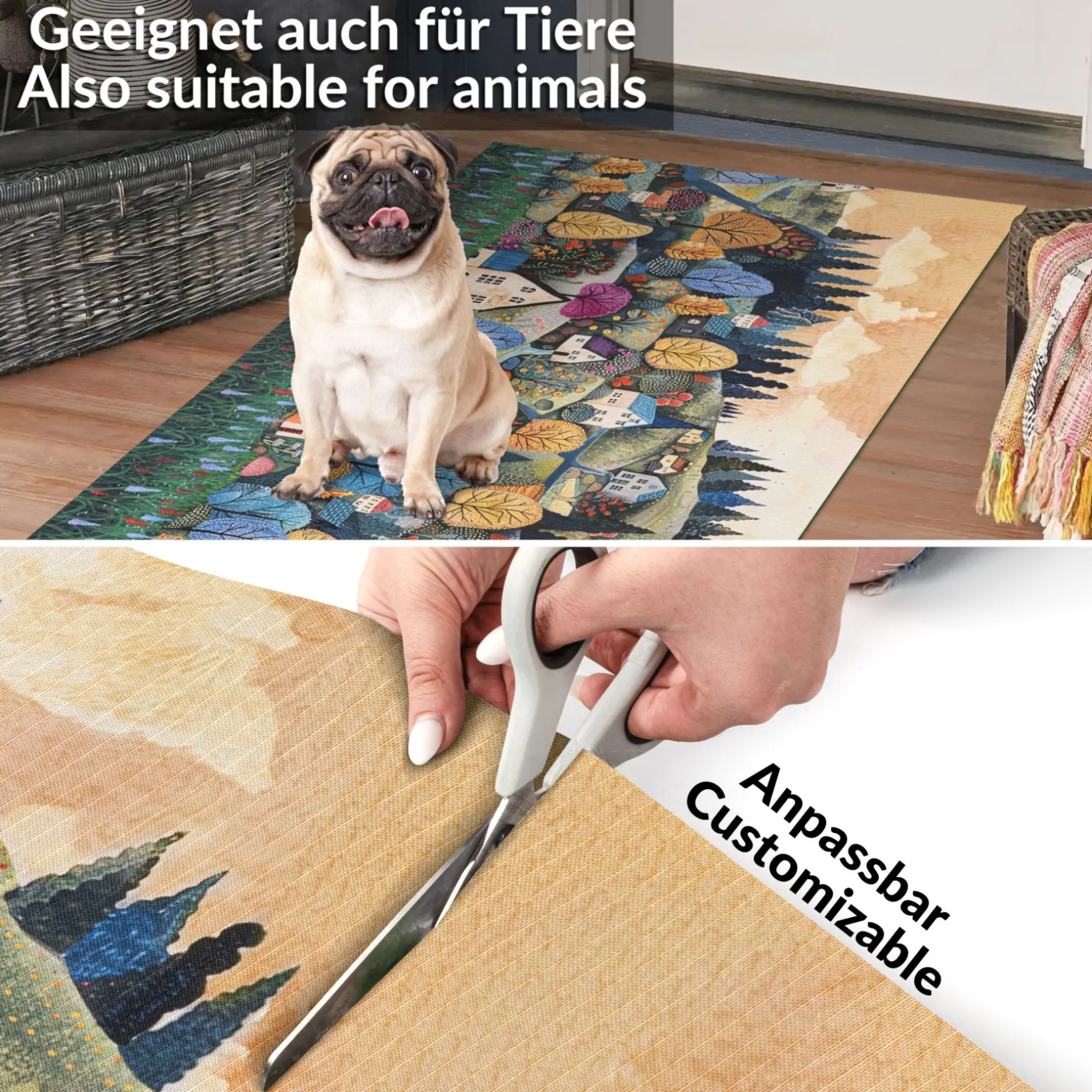 Küchenläufer Teppichläufer Läufer Flur Küchenteppich rutschfest pflegeleicht Olvian Breite 52cm
