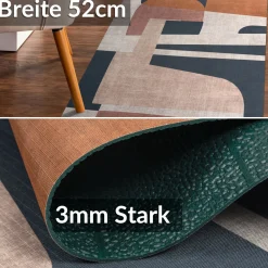 Küchenläufer Teppichläufer Läufer Flur Küchenteppich rutschfest pflegeleicht Melora Breite 52cm