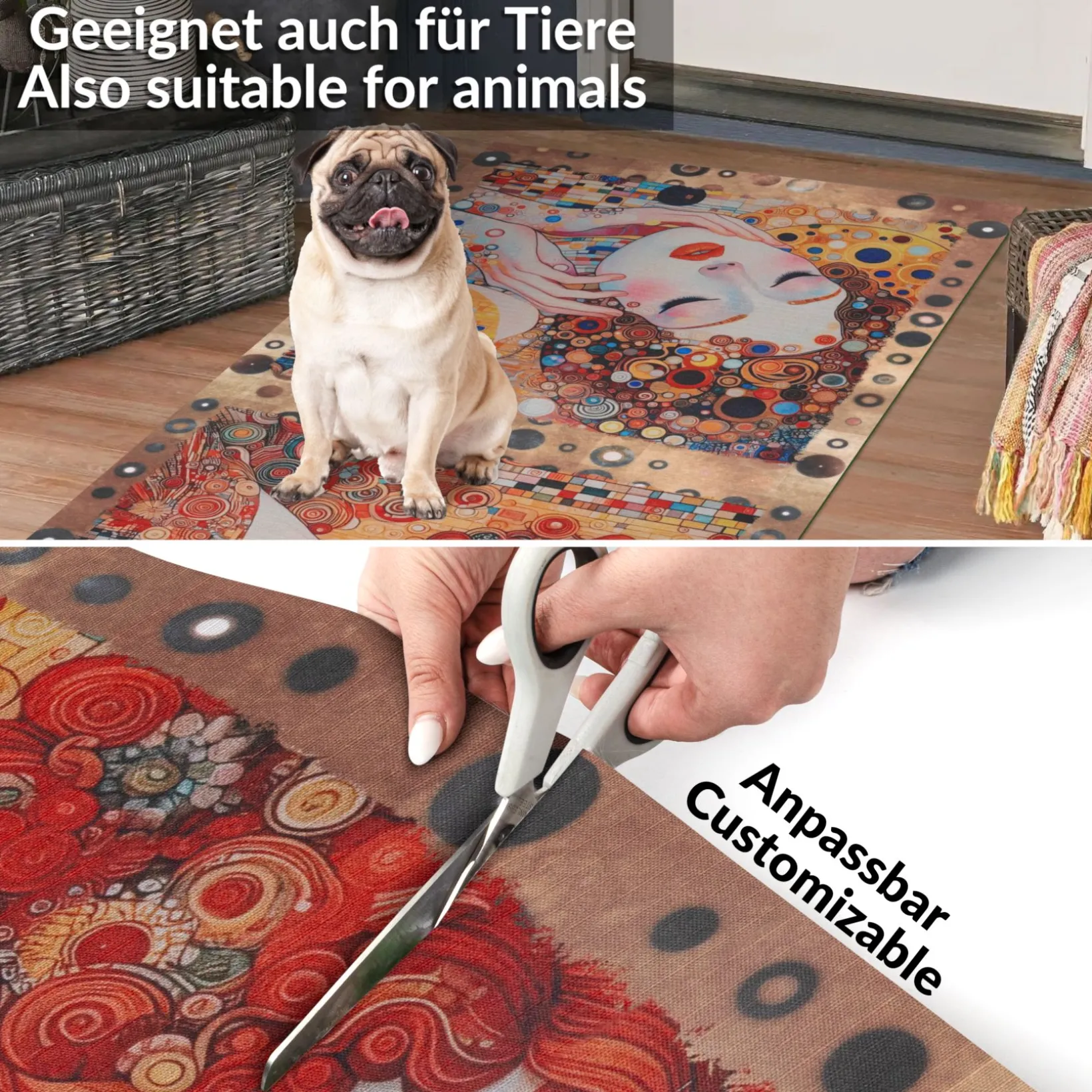 Küchenläufer Teppichläufer Läufer Flur Küchenteppich rutschfest pflegeleicht Ramina Breite 52cm