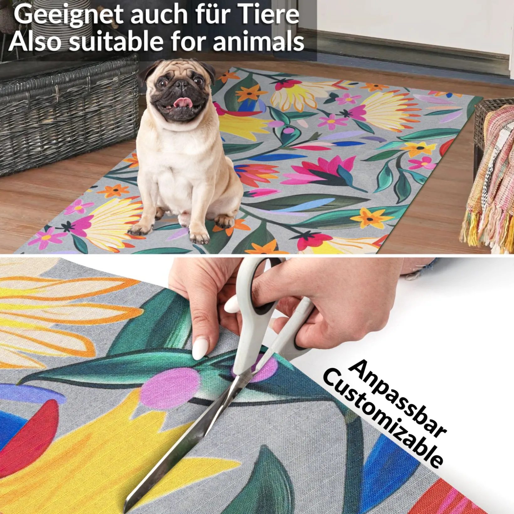 Küchenläufer Teppichläufer Läufer Flur Küchenteppich rutschfest pflegeleicht Sorella Breite 52cm
