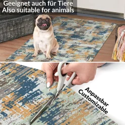 Küchenläufer Teppichläufer Läufer Flur Küchenteppich rutschfest pflegeleicht Ruvina Breite 52cm
