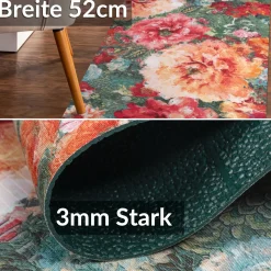 Küchenläufer Teppichläufer Läufer Flur Küchenteppich rutschfest pflegeleicht Ardina Breite 52cm