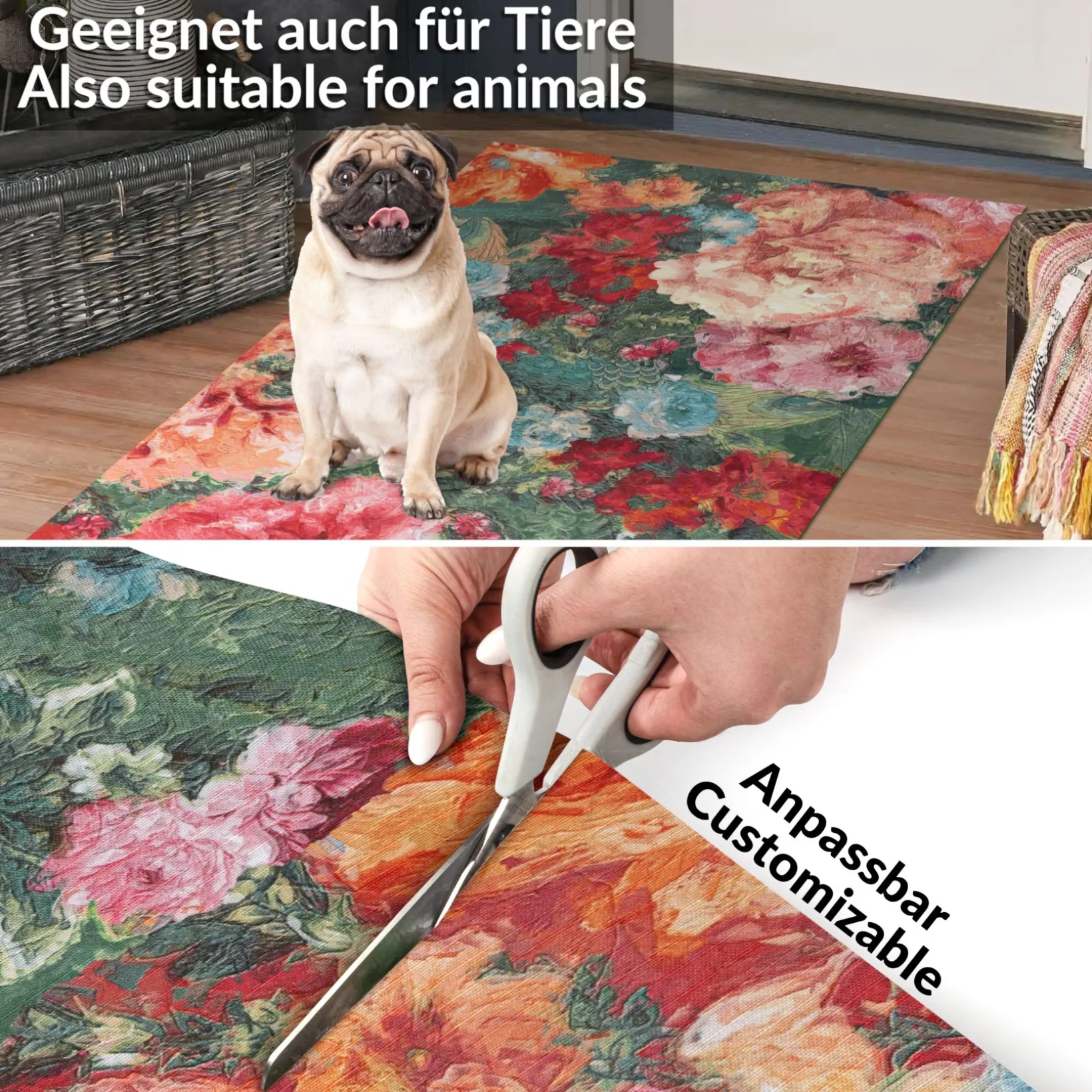 Küchenläufer Teppichläufer Läufer Flur Küchenteppich rutschfest pflegeleicht Ardina Breite 52cm