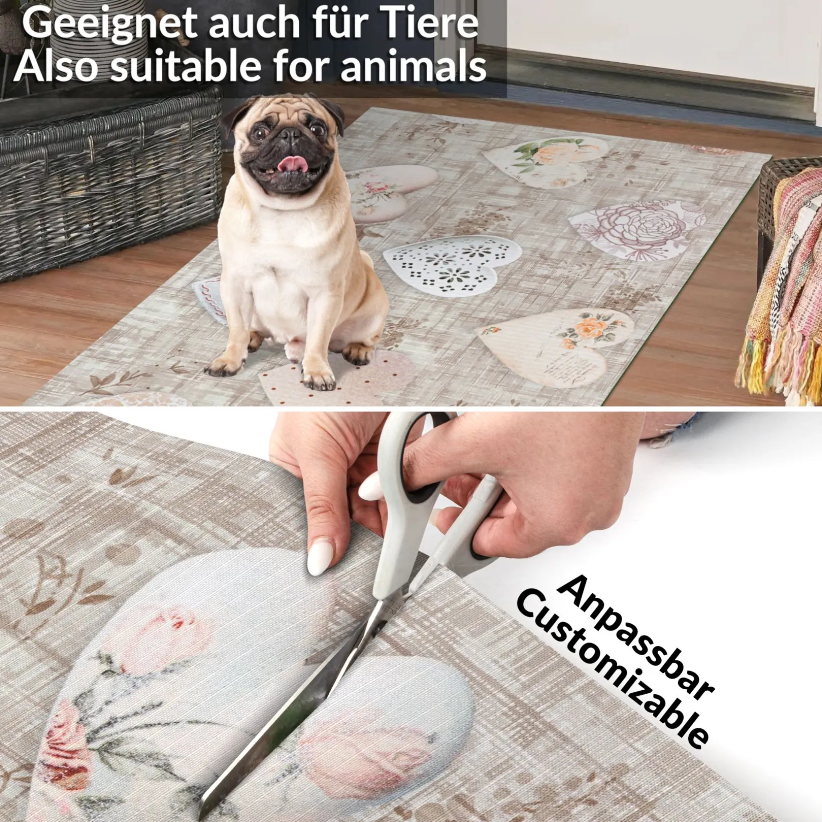 Küchenläufer Teppichläufer Läufer Flur Küchenteppich rutschfest pflegeleicht Malora Breite 52cm