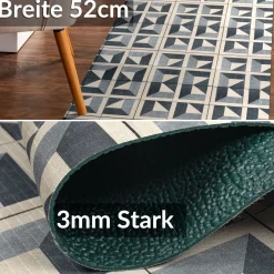 Küchenläufer Teppichläufer Läufer Flur Küchenteppich rutschfest pflegeleicht Amira Breite 52cm