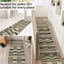 Küchenläufer waschbar Küchenteppich rutschfest Sprinty Barcode 52cm Breite