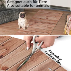 Küchenläufer waschbar Küchenteppich rutschfest Sprinty Holz Braun 52cm Breite