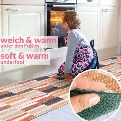 Küchenläufer waschbar Küchenteppich rutschfest Sprinty Patchwork 52cm Breite