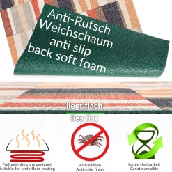 Küchenläufer waschbar Küchenteppich rutschfest Sprinty Patchwork 52cm Breite