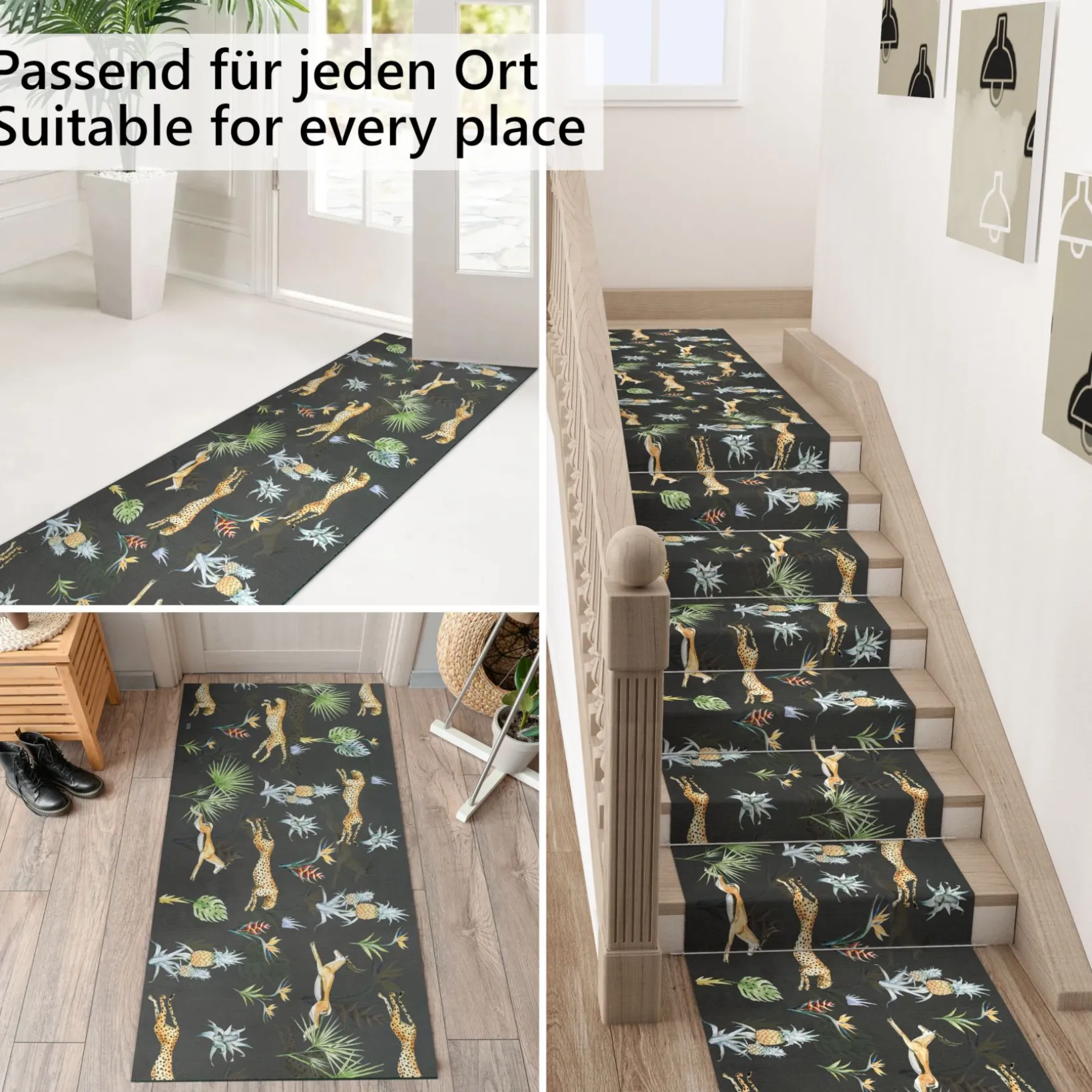 Küchenläufer waschbar Textil + PVC Küchenteppich rutschfest Sprinty Indonesia Mattone Rot 50cm Breit