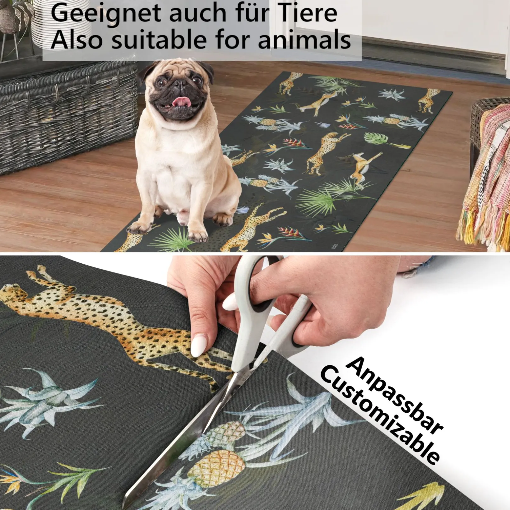 Küchenläufer waschbar Textil + PVC Küchenteppich rutschfest Sprinty Indonesia Mattone Rot 50cm Breit
