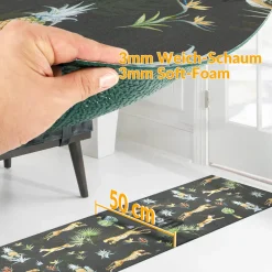Küchenläufer waschbar Textil + PVC Küchenteppich rutschfest Sprinty Indonesia Mattone Rot 50cm Breit