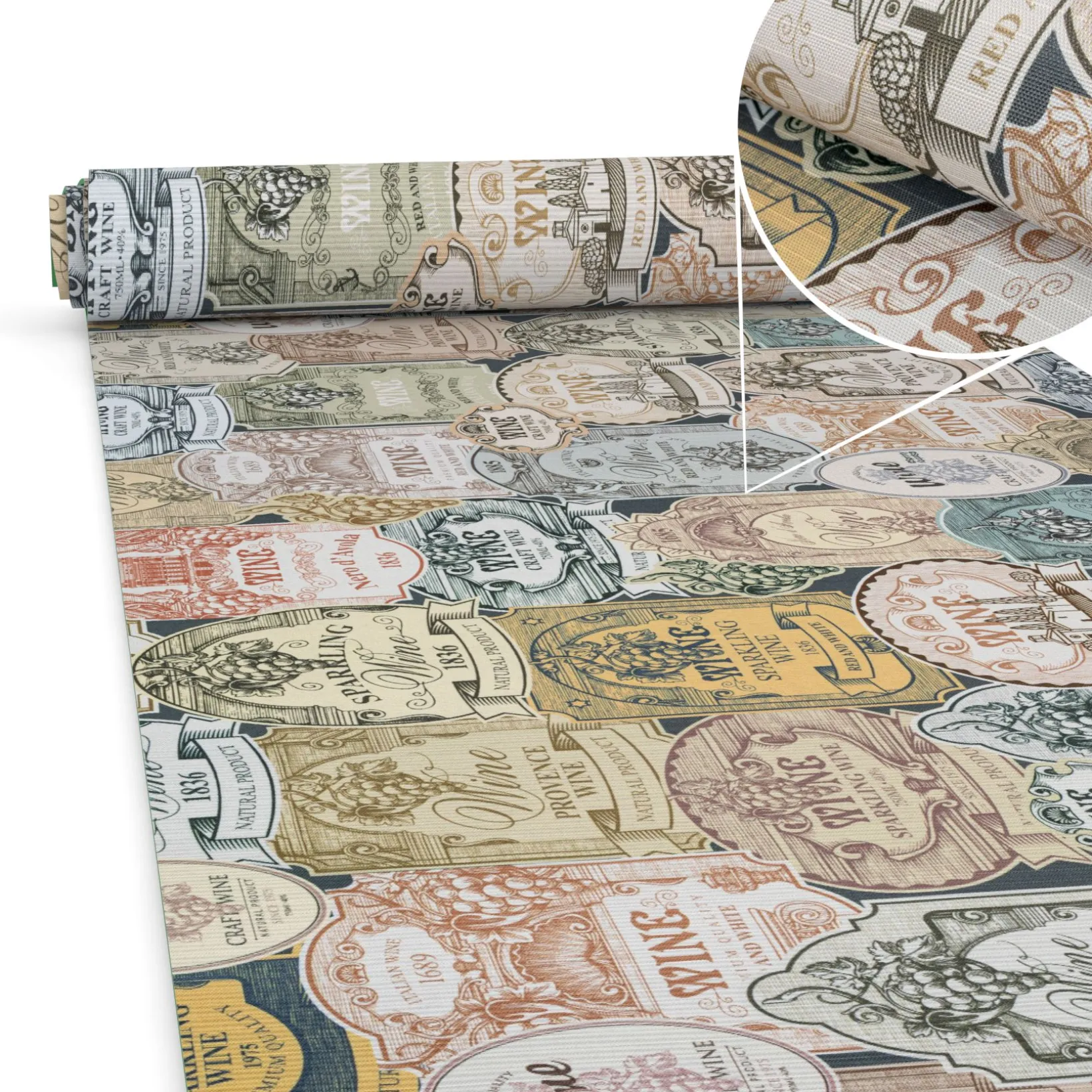 Küchenläufer waschbar Textil + PVC Küchenteppich rutschfest Sprinty Fortuna Mehrfarbig 50cm Breit