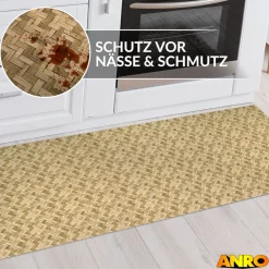 Küchenteppich Küchenläufer abwaschbar Teppichläufer Küche rutschfest Flur Läufer pflegeleicht Lavin Breite 67cm