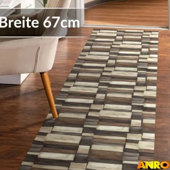 Küchenteppich Küchenläufer abwaschbar Teppichläufer Küche rutschfest Flur Läufer pflegeleicht Steine Breite 67cm