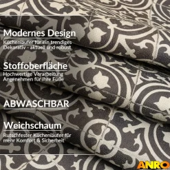 Küchenteppich Küchenläufer abwaschbar Teppichläufer Küche rutschfest Flur Läufer pflegeleicht Stella Breite 67cm