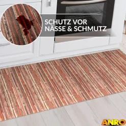 Küchenteppich Küchenläufer abwaschbar Teppichläufer Küche rutschfest Flur Läufer pflegeleicht Terra Breite 67cm