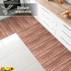 Küchenteppich Küchenläufer abwaschbar Teppichläufer Küche rutschfest Flur Läufer pflegeleicht Terra Breite 67cm