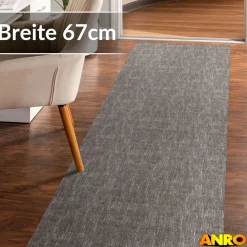 Küchenteppich Küchenläufer abwaschbar Teppichläufer Küche rutschfest Flur Läufer pflegeleicht Uni ANTRe Breite 67cm