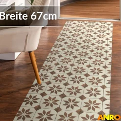 Küchenteppich Küchenläufer abwaschbar Teppichläufer Küche rutschfest Flur Läufer pflegeleicht Nordstern Breite 67cm