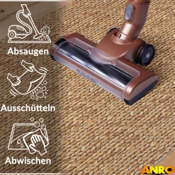 Küchenteppich Küchenläufer abwaschbar Teppichläufer Küche rutschfest Flur Läufer pflegeleicht Zopfmuster Breite 67cm