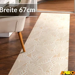 Küchenteppich Küchenläufer abwaschbar Teppichläufer Küche rutschfest Flur Läufer pflegeleicht Flora Breite 67cm