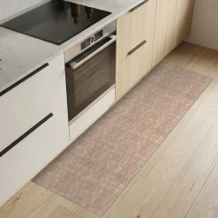 Küchenteppich Küchenläufer abwaschbar Teppichläufer Küche rutschfest Flur Läufer pflegeleicht Uni Braun Breite 67cm