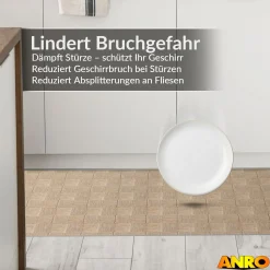 Küchenteppich Küchenläufer abwaschbar Teppichläufer Küche rutschfest Flur Läufer pflegeleicht Patchwork Seil Breite 67cm