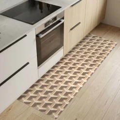 Küchenteppich Küchenläufer abwaschbar Teppichläufer Küche rutschfest Flur Läufer pflegeleicht 3D Breite 67cm