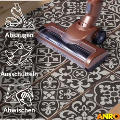 Küchenteppich Küchenläufer abwaschbar Teppichläufer Küche rutschfest Flur Läufer pflegeleicht Maurische Fliesen Breite 67cm