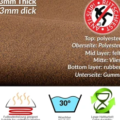 Küchenteppich Küchenläufer Läufer Flur rutschfest Tamara pflegeleicht