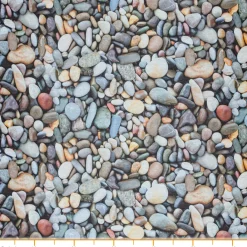 Küchenteppich Läufer Flur Teppichläufer rutschfest abwaschbar Steine Kieselstrand Mehrfarbig