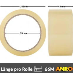 Klebeband Paketklebeband Paketband Packband BOPP 66m x 48mm Transparent 6er oder 36er Rollen Set