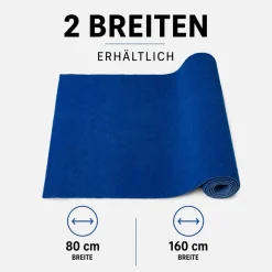 Kunstrasen Rasenteppich für Balkon Terrasse Meterware Blau