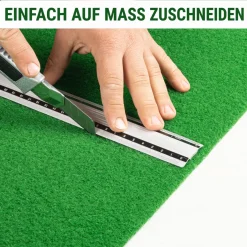 Kunstrasen Rasenteppich für Balkon Terrasse Meterware Grün