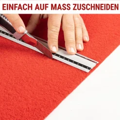 Kunstrasen Rasenteppich für Balkon Terrasse Meterware Rot