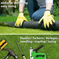 Kunstrasen Rasenteppich Grün Garten Balkon 30mm