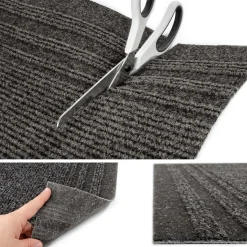 Läufer Flur Teppichläufer Flur Teppich Küchenläufer Anthrazit 67cm Breit
