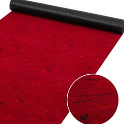 Läufer Flur Teppichläufer Küchenläufer rutschfest Velvet Rot Breite 65cm / 100cm