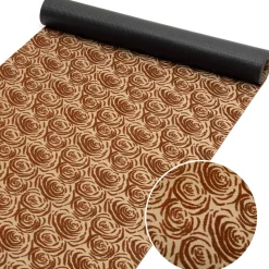 Läufer Flur Teppichläufer Küchenläufer rutschfest Rosen Beig Breite 65cm / 100cm