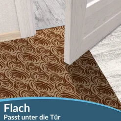 Läufer Flur Teppichläufer Küchenläufer rutschfest Rosen Beig Breite 65cm / 100cm